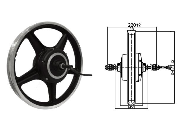 DGW07-R16 Ebike Brushless Motor